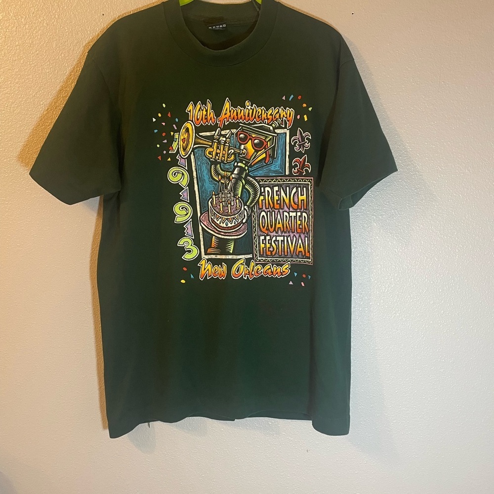 French Quarter Fest 1993 Vintage T-shirt. Size L. Single stitch. Pre-owned.